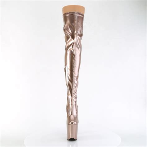 Oro 20 Cm FLAMINGO 3000HWR Holograma Botas Altas Overknee Plataforma