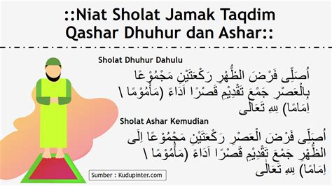 Niat Sholat Dzuhur Dan Ashar Ujian