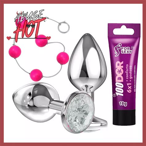 Plug Anal Tamanho P Bolinha Tailandesa Gel Lubrificante Anal Em