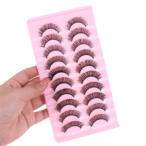 Pairs Russian Style Strip Lashes Dd Curl Mink False Eyelashes Full