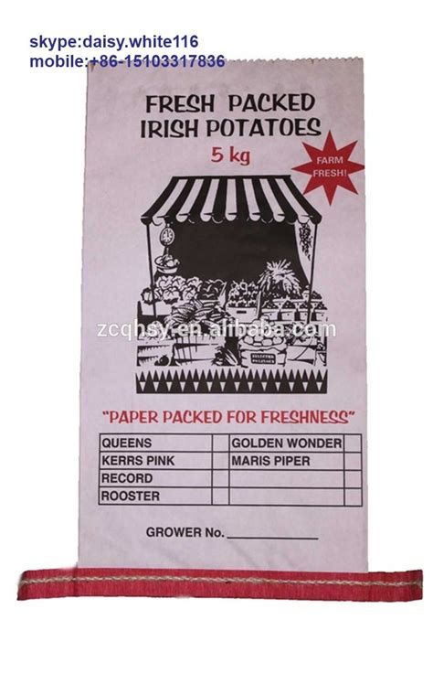 Kraft Paper Bags For Potato Packaging Bagsseed Packaging Bagsrice