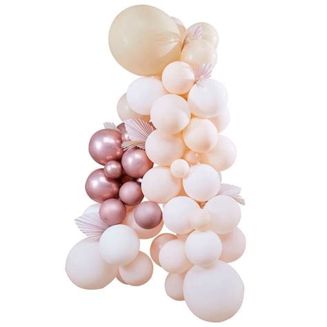 Arche De Ballons Nude Rose Gold Et Pampas X70 MODERN CONFETTI