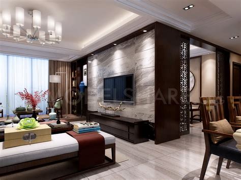 87. Chinese-style Apartment Interior 3D Model