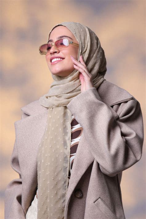 Bokitta (ORIGINAL) Humus Beige - Plain Mosaic Butti Chiffon | Lazada