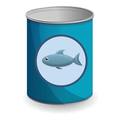 Canned fish icon, cartoon style 14208000 Vector Art at Vecteezy