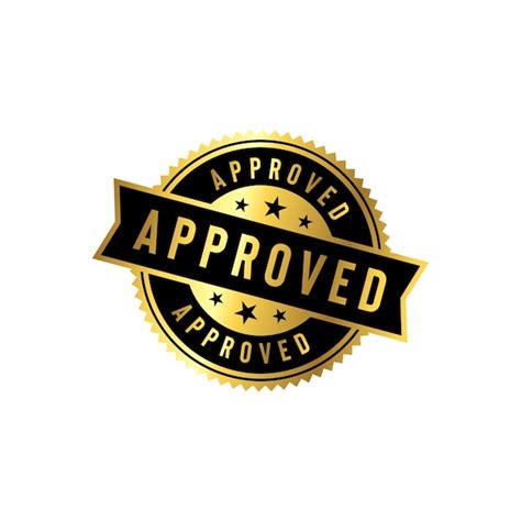 Premium Vector Approved Golden Stamp Seal Vector Template