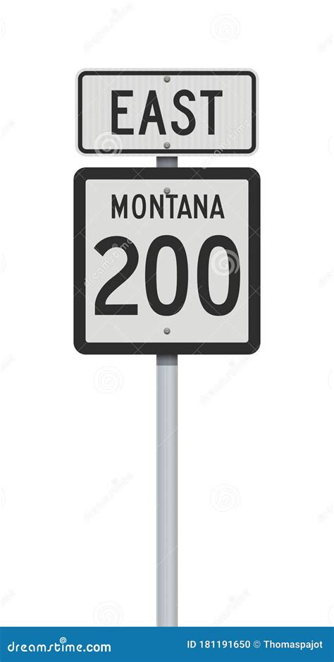 Montana State Highway Road Sign Stock Vector - Illustration of signs ...