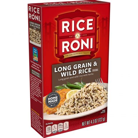 Rice A Roni Long Grain & Wild Rice Mix 4.3oz Box | Garden Grocer