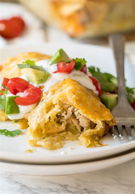 Green Chicken Enchiladas Recipe I Wash You Dry