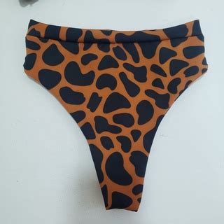 Biquini Estampado Africa Amarrado Na Frente Calcinha Hot Pants Sem Bojo Shopee Brasil