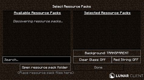 Lunar Client Stuck On Discovering Resource Packs Hypixel Forums