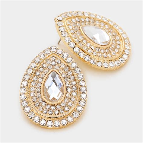 Diamond Teardrop Earrings – Focused Fashions