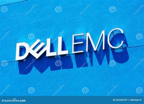 Dell EMC Logo, Sign on Computer Data Storage Company Office Facade in ...