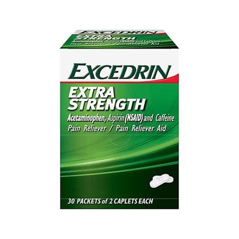 Excedrin Extra Strength 250mg Acetaminophen Caplet 2packet 30