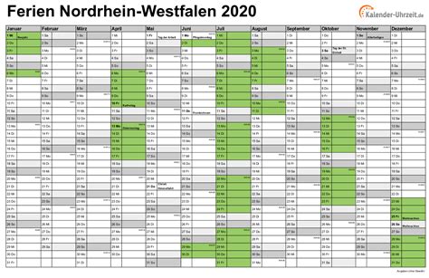 Ferien Nordrhein Westfalen Ferienkalender Zum Ausdrucken