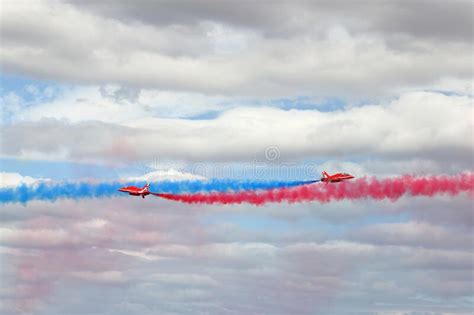 RAF Red Arrows Air Display Editorial Stock Photo Image Of Aerobatic