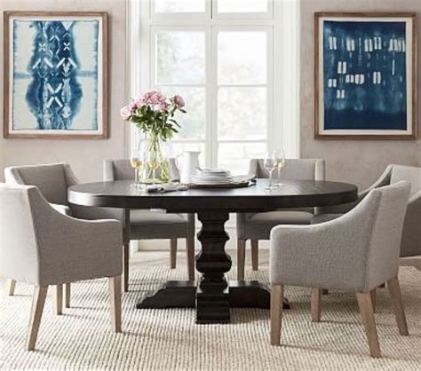 Potterybarn Dining Room Set Oval Table Dining Round Pedestal