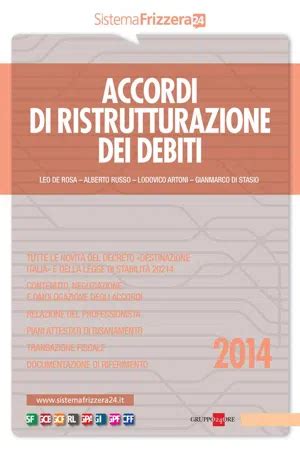 PDF Accordi Di Ristrutturazione Dei Debiti 2014 De De Rosa Libro