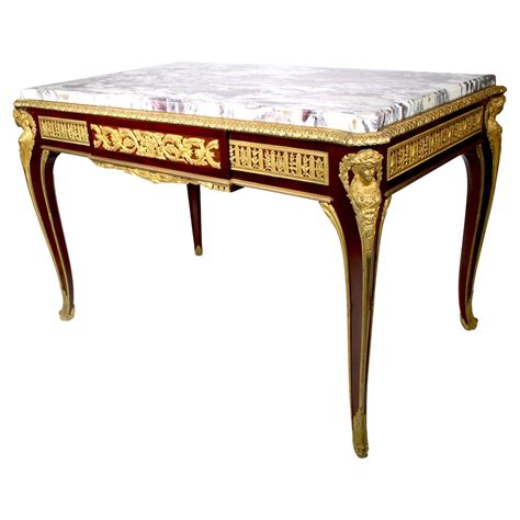 Fine French Th Century Louis Xv Style Ormolu Mounted Center Table