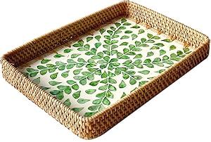 Amazon Rattan Ottoman Coffee Table Tray Home And Kitchen Table