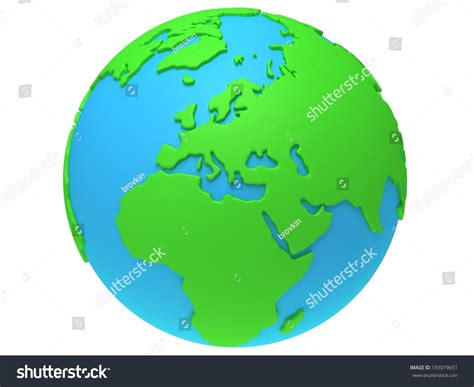 Earth Planet Globe 3d Render Europe Stock Illustration 193079651