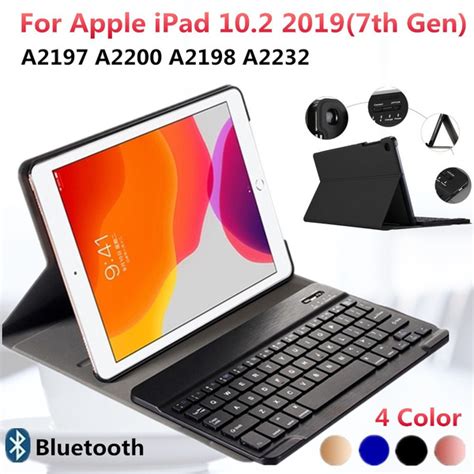 New Ipad 10 2 7th Generation 2019 Keyboard Case Detachable Keyboard Slim Leather Folio Smart