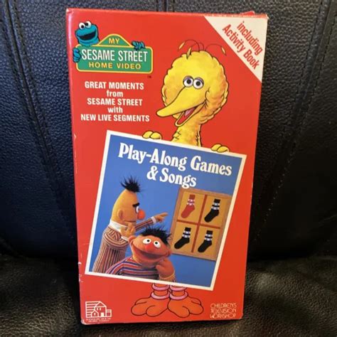 Sesame Street Play Along Games And Songs Vhs 1986 Vintage Rare Oop Big