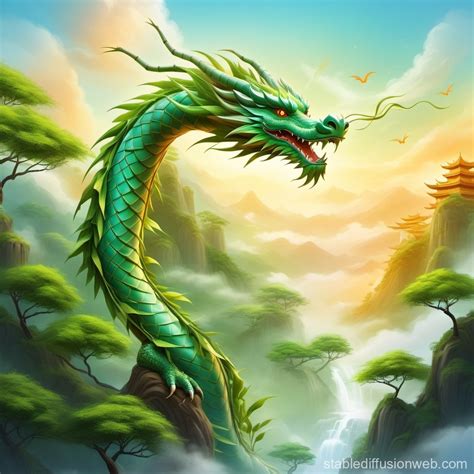 Bamboo Trees Draconic Shape Stable Diffusion Online
