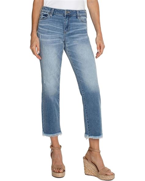 Women S Liverpool Los Angeles Kennedy Mid Rise Crop Straight With Fray