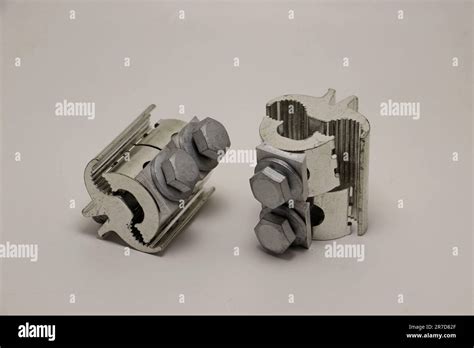 Connecting Clamp Metal Connections For Contour Earthing Stock Photo Alamy