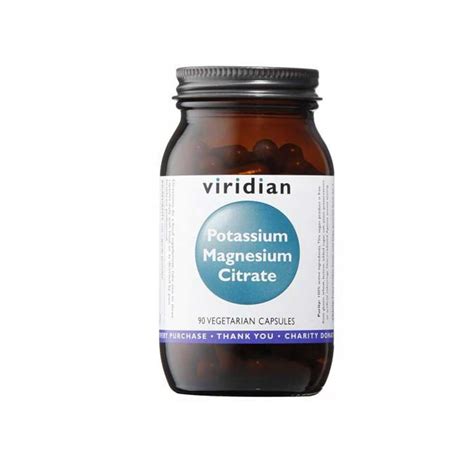 Viridian Potassium Magnesium Citrate 30 Veg Capsules Dolans Chemist