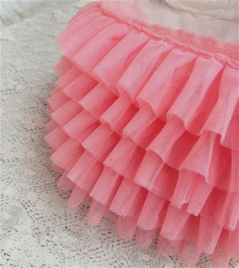 Hot Pink Ruffled Tulle Trim Blush Pink Ruffled Lace Trim Etsy