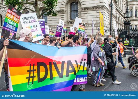 Londres Ingland De Julho De Manifestantes Na Marcha Do