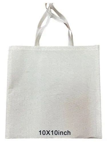 White Plain Kg Cotton Cloth Carry Bag For Shopping Size Dimension