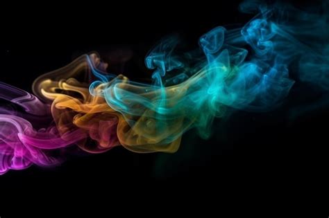 Premium Ai Image A Colorful Smoke Is Being Blown Out On A Black