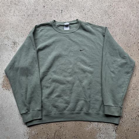 Vintage Nike Sage Green Crewneck Y2k Amazing Depop