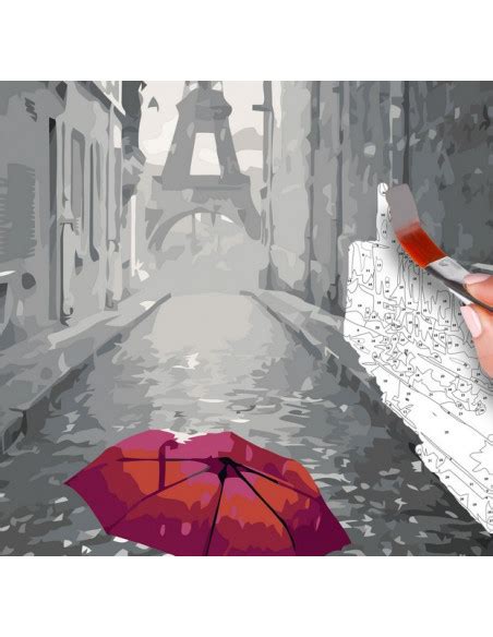 Tableau Creatif Parapluie Rouge