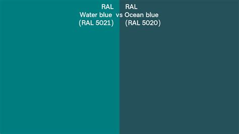 Ral Water Blue Vs Ocean Blue Side By Side Comparison