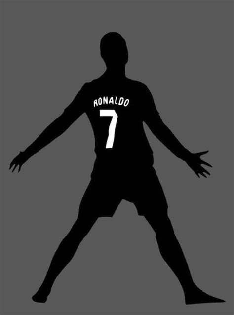 Cristiano Ronaldo Soccer Silhouette With Number 7