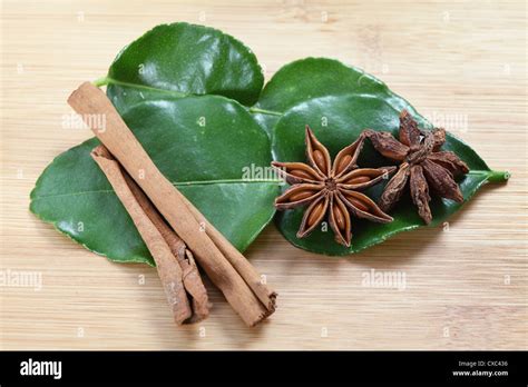 Star Anise Illicium Verum Both Sides Of The Pod Shown Cinnamon And