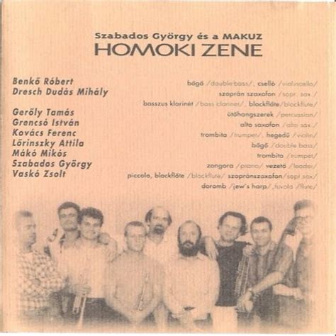 Homoki Zene By Szabados Gy Rgy S A Makuz Album Avant Garde Jazz