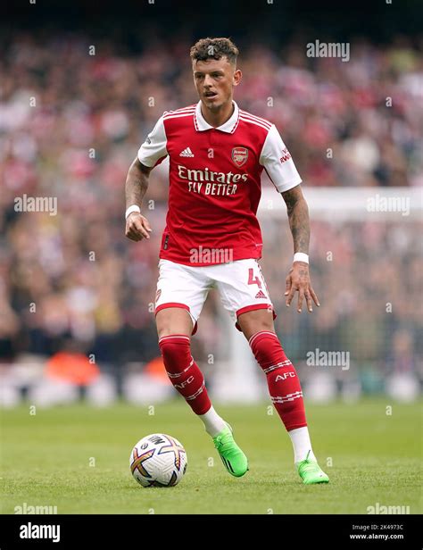 Arsenals Ben White During The Premier League Match At The Emirates