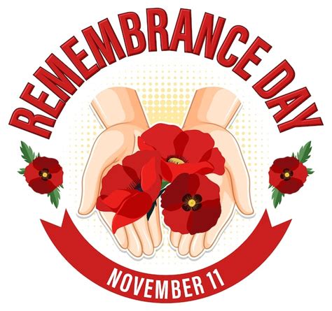 Free Vector Remembrance Day Logo Design