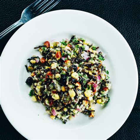 Wild Rice Salad With Corn Blueberries And Almonds Recipe Bon Appétit