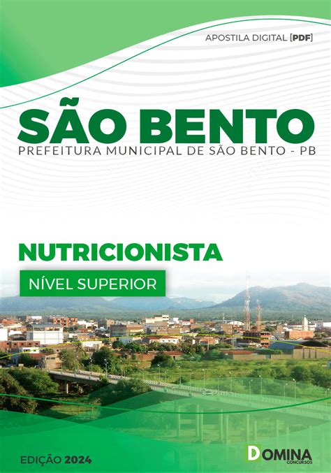 Apostila Pref São Bento Pb 2024 Nutricionista