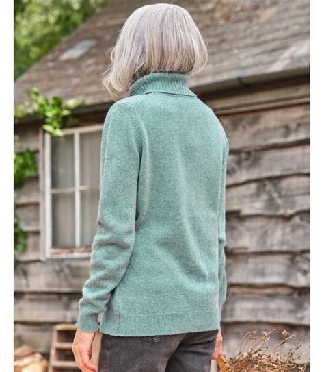 Frosted Green Womens Lambswool Polo Woolovers Uk