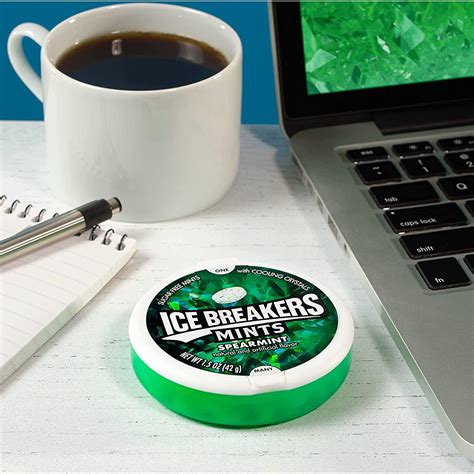 ICE BREAKERS Spearmint Sugar Free Mints Bulk 1 5 Oz Tins 8 Ct