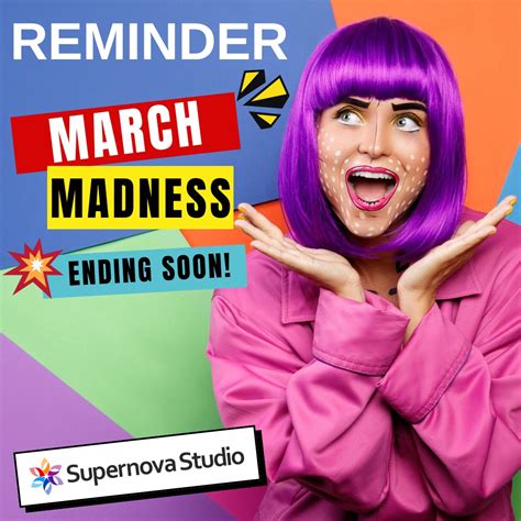 Supernova Studio 🚨 𝐌𝐚𝐫𝐜𝐡 𝐌𝐚𝐝𝐧𝐞𝐬𝐬 𝐢𝐬 𝐀𝐥𝐦𝐨𝐬𝐭 𝐎𝐯𝐞𝐫 🚨 Time Is Running