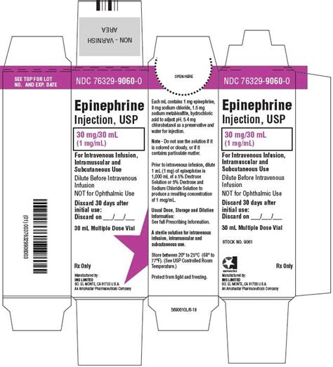 Epinephrine Injection Package Insert Drugs