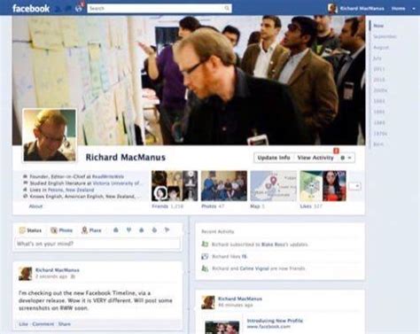 First Look Facebooks New Timeline Design